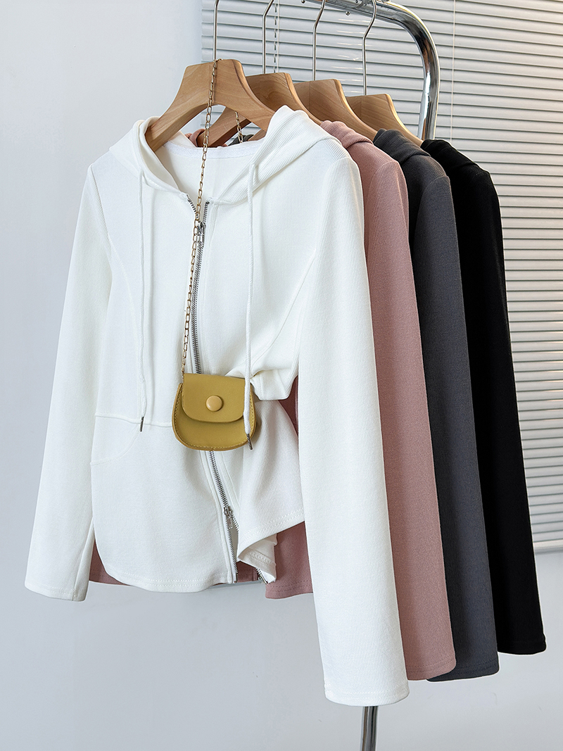 Plus Size Women’s Hooded Cardigan Sweatshirt Casual Slimming Fall 2026