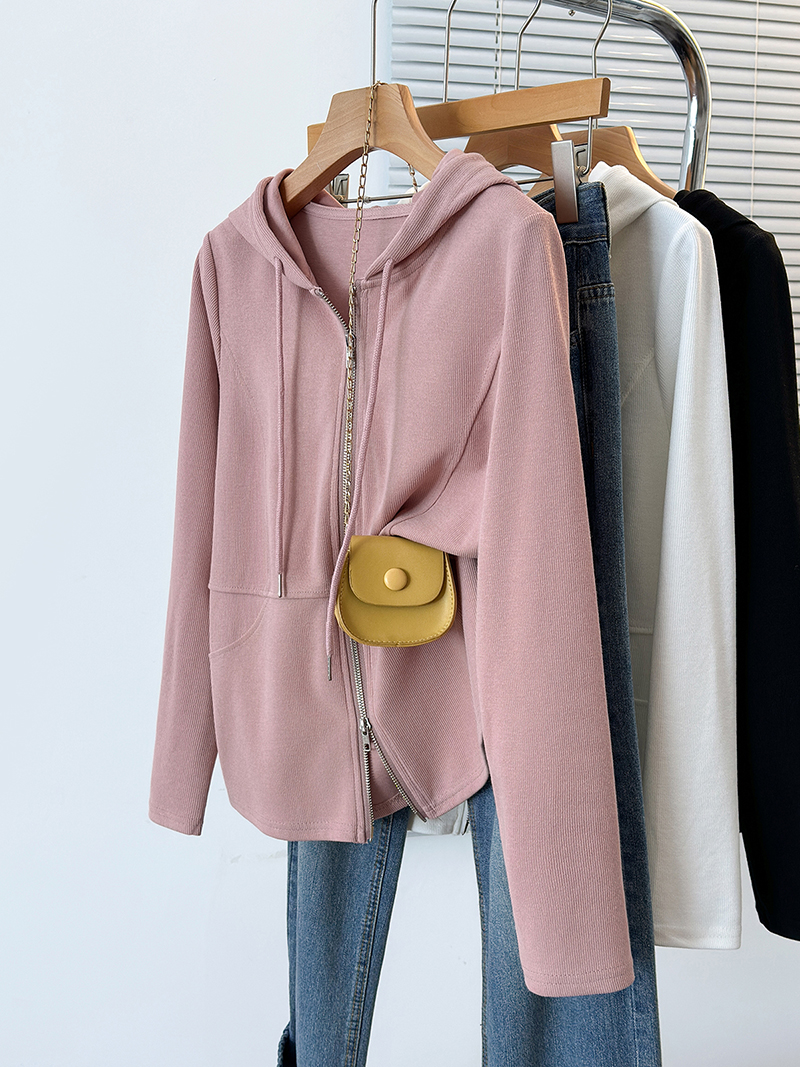 Plus Size Women’s Hooded Cardigan Sweatshirt Casual Slimming Fall 2026