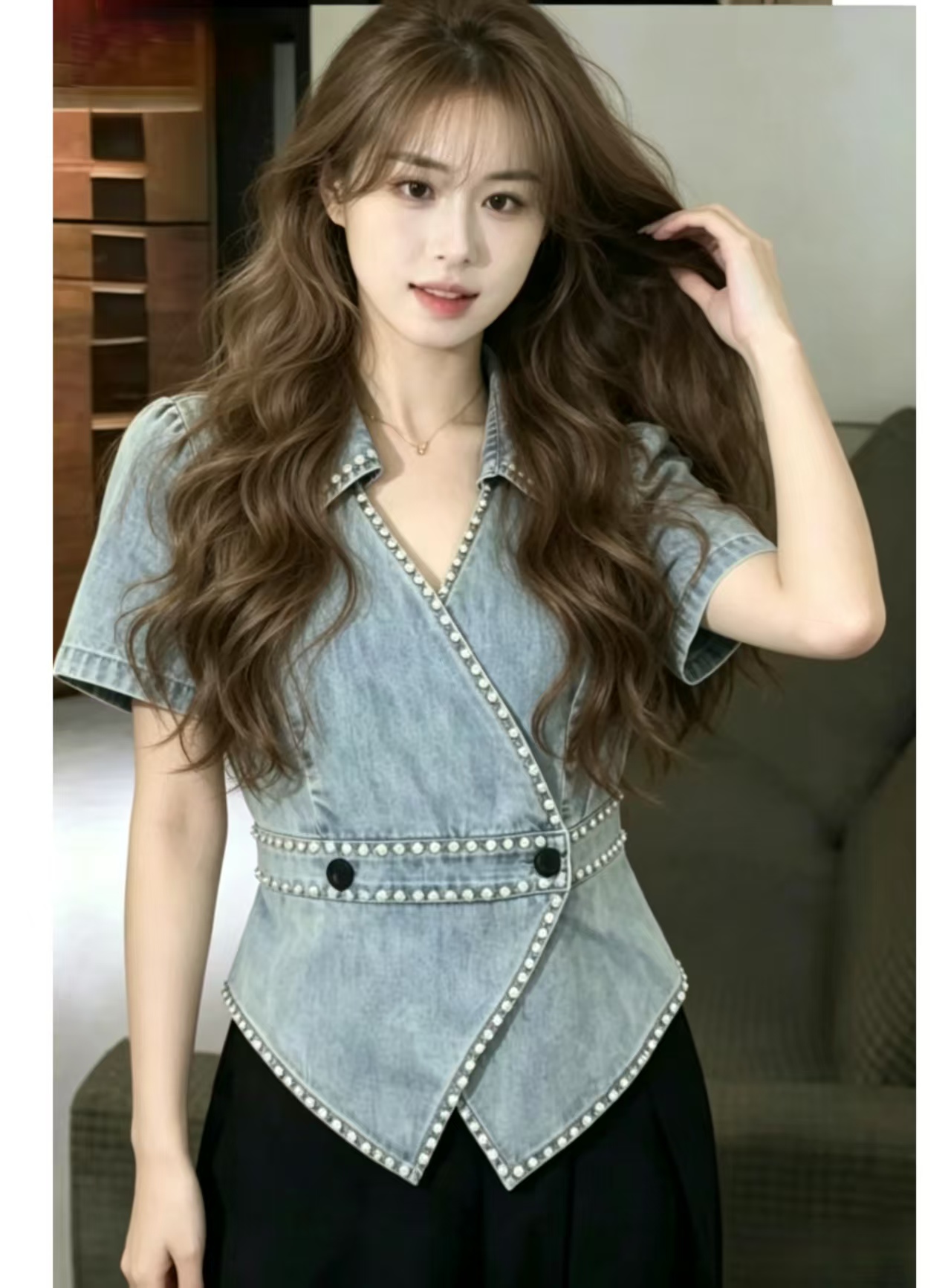 Heavyweight Denim Jacket French Style New Women’s